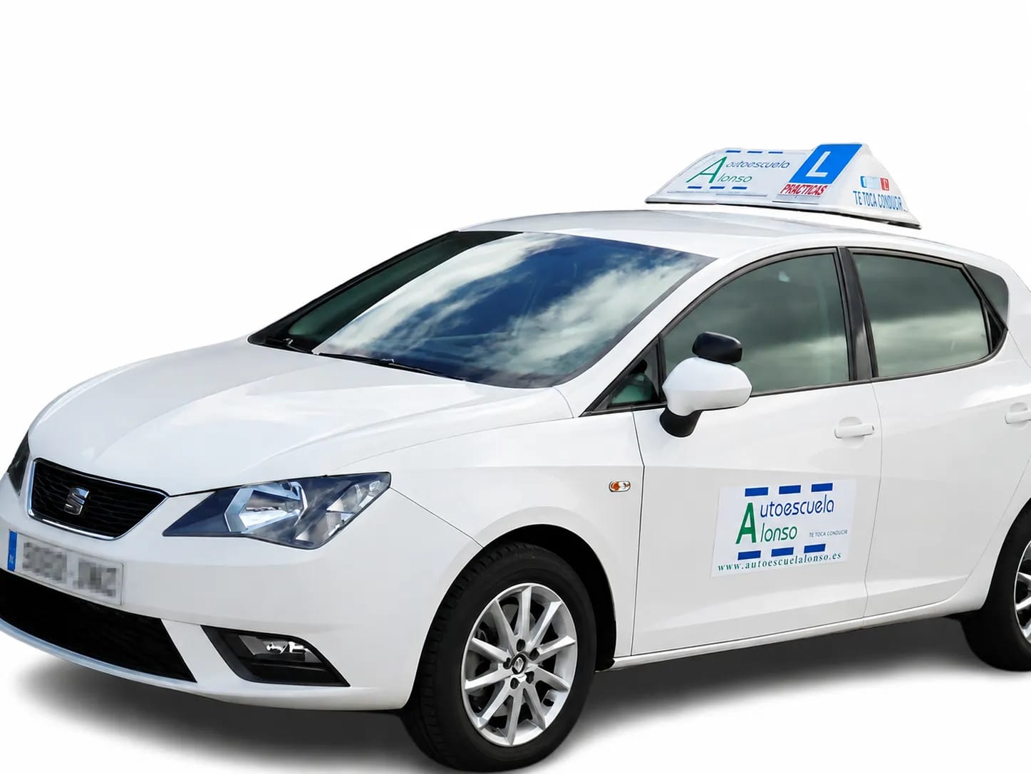 Coche-de-Practicas-Seat-Ibiza-de-Autoescuela-Alonso-en-Oviedo Coche de Prácticas, Seat Ibiza de Autoescuela Alonso en Oviedo